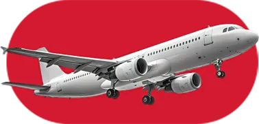 Frankfinn aviation training airplane showing travel and aviation career fly and having red background.